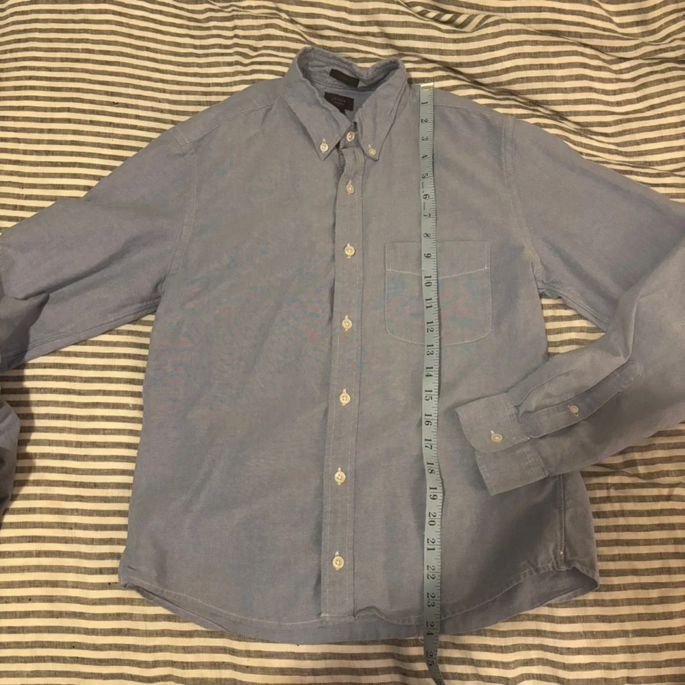 J. Crew slim oxford button down shirt collared long sleeve light blue cotton